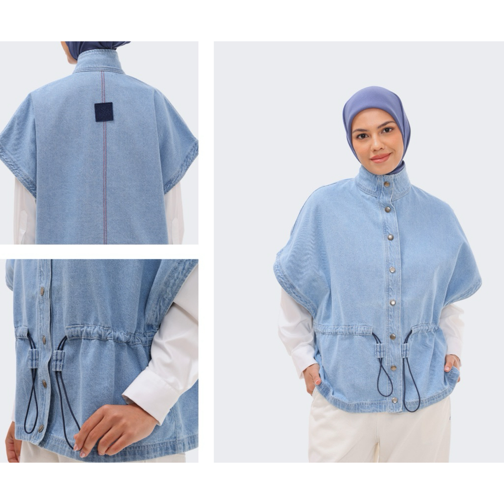 Vera Vest Riamiranda Denim Series RM Atasan Wanita Ria Miranda
