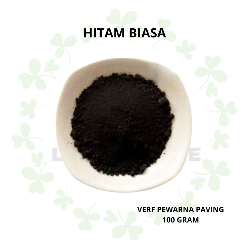 Verf Warna Hitam Biasa 100gr Pewarna Paving Bubuk Iron Oxide Untuk Semen Beton Genteng Batako