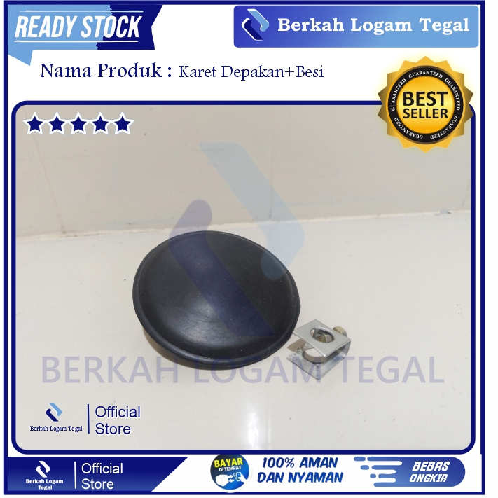 Karet Bulat Senggolan/Depakan Besar + Klem Besi Mesin Jahit industrial
