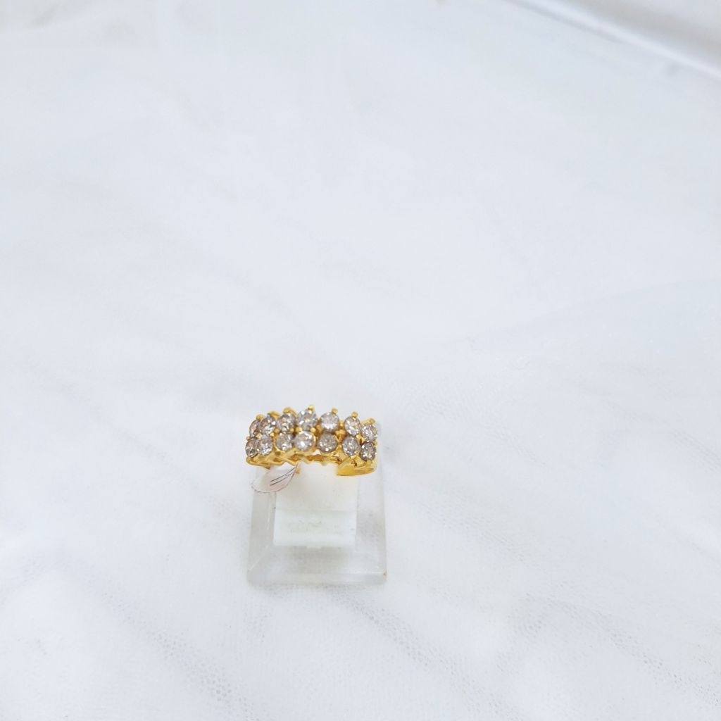 cincin swasa lapis emas 24 karat mirip emas asli dan permata mirip berlian asli awet pemakaian haria