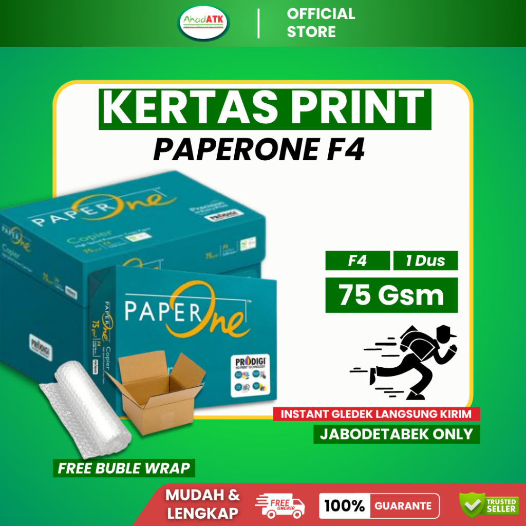 ORIGINAL Paper One HVS F4 / Kertas HVS F4 / Kertas Fotocopy 1 Dus