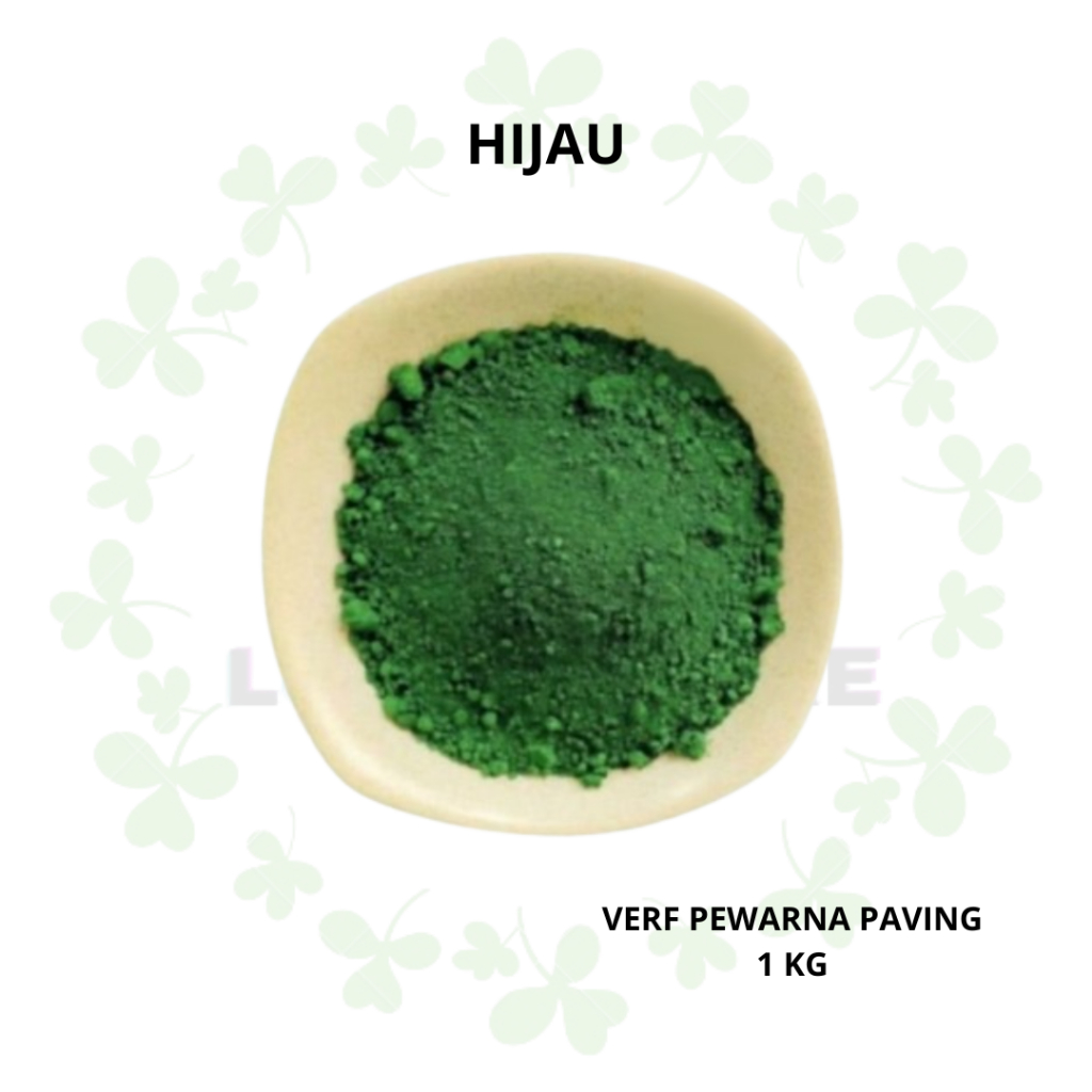 Verf Warna Hijau 1kg Pewarna Paving Bubuk Iron Oxide Untuk Semen Beton Genteng Batako