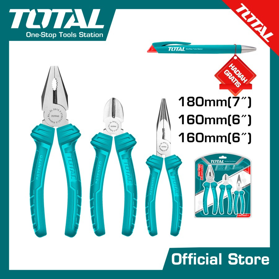 Total Tang Set 3 Pcs - Total PLiers Set 3 Pcs THTK0301