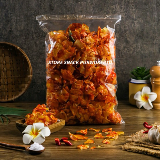 SINGKONG KRIWIL CETAR/ KRIPIK SINGKONG PEDAS MANIS / KRIPIK BESTAK / KRIPIK UKURAN 500GRAM 1KG