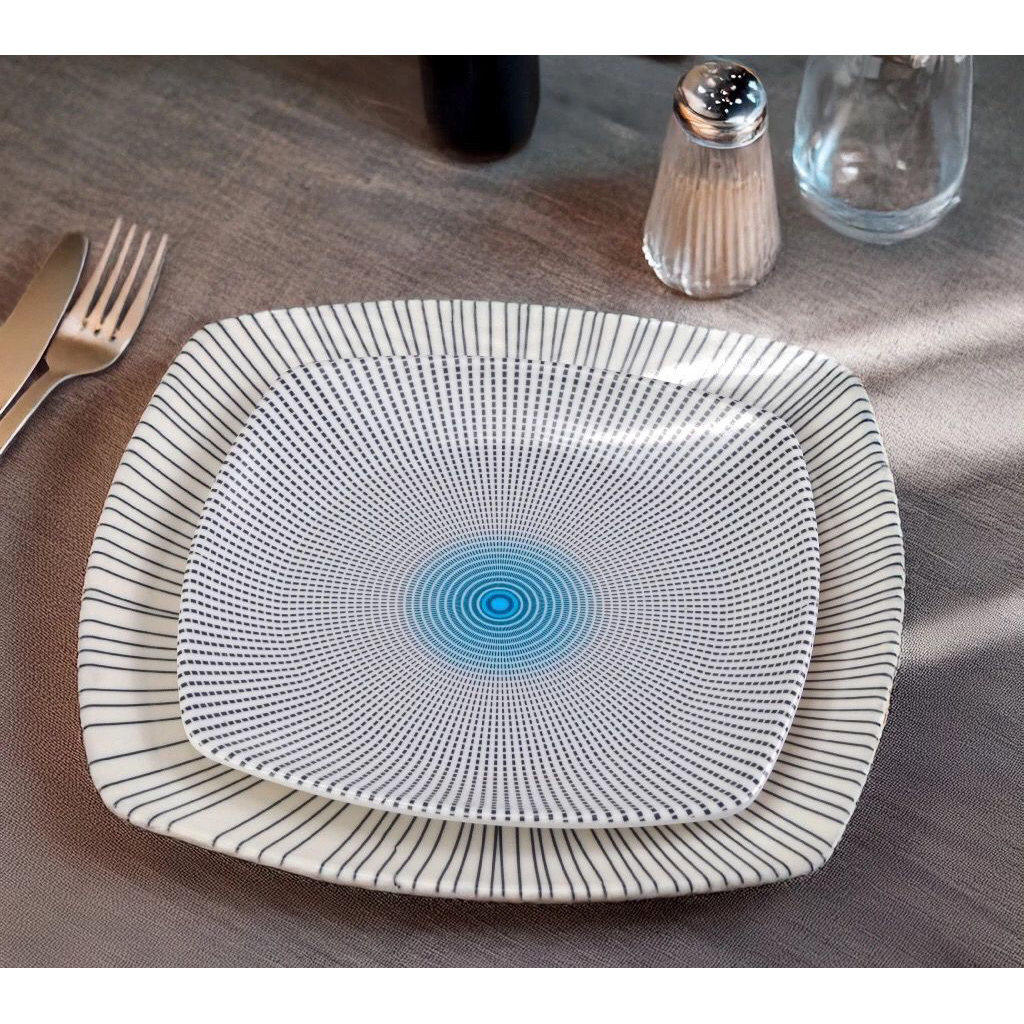 Piring melamin persegi/piring melamin motif/piring melamin