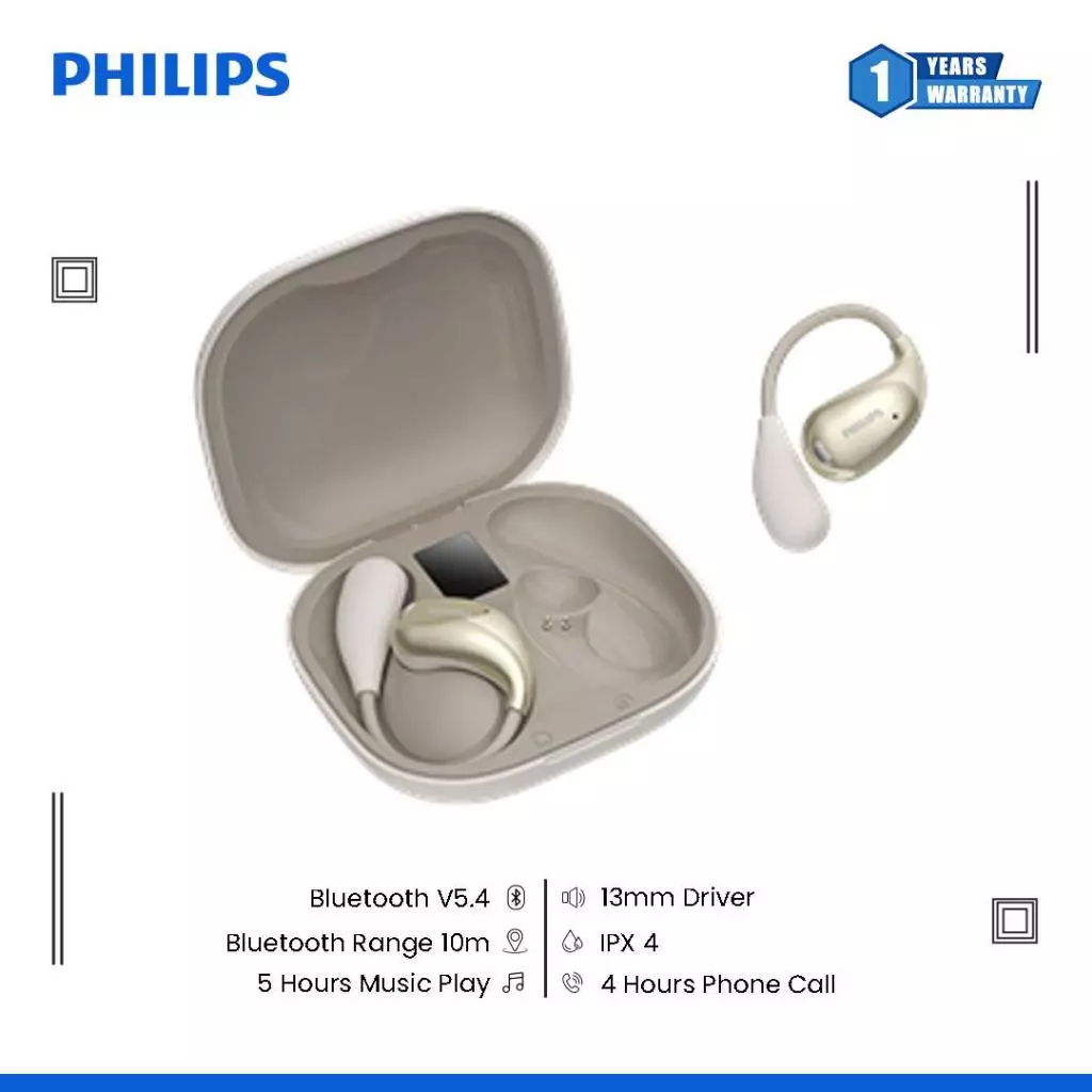 Philips Open Wireless Stereo Bluetooth Earphone Open Ear Bluetooth - TAT2769