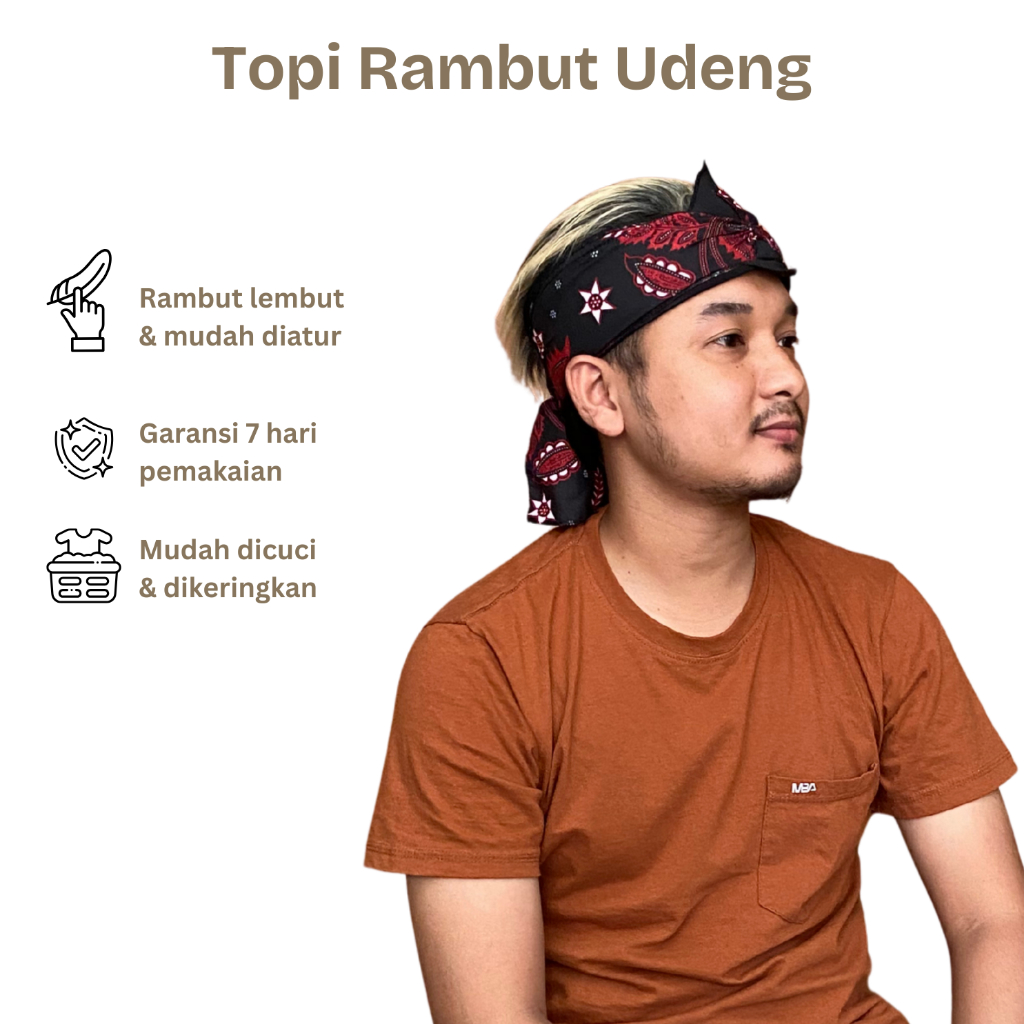 Topi rambut udeng Pria Dewasa, Totopong Sunda Batik, Udeng bali blangkon jawa