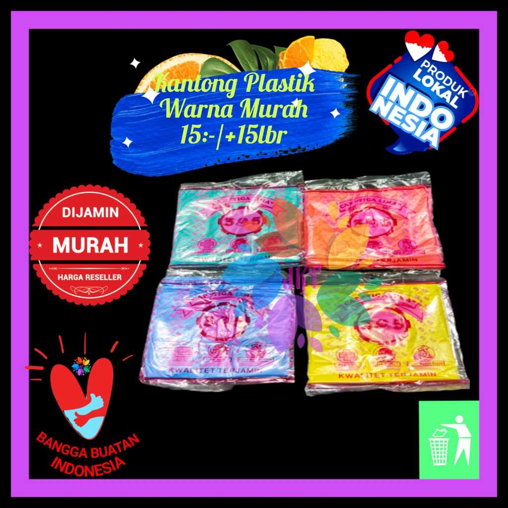 Kantong Kresek Warna 15 Kantong Plastik Kecil Warna Murah