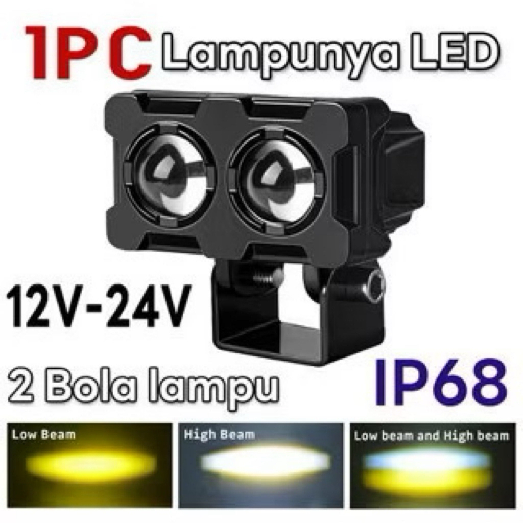 (FREE SAKLAR) 12-24V Lampu sorot tembak mobil lampu LED tembak sorot d3 SQL lampu tembak sorot