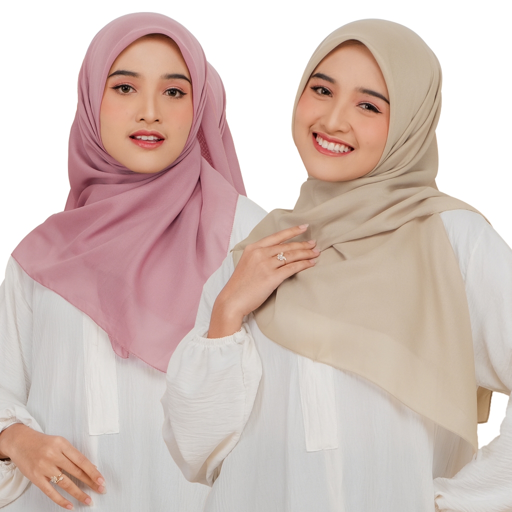 Eltu - Jilbab Shakilla Exclusive Hijab Kerudung Segi Empat Polos Paris Premium