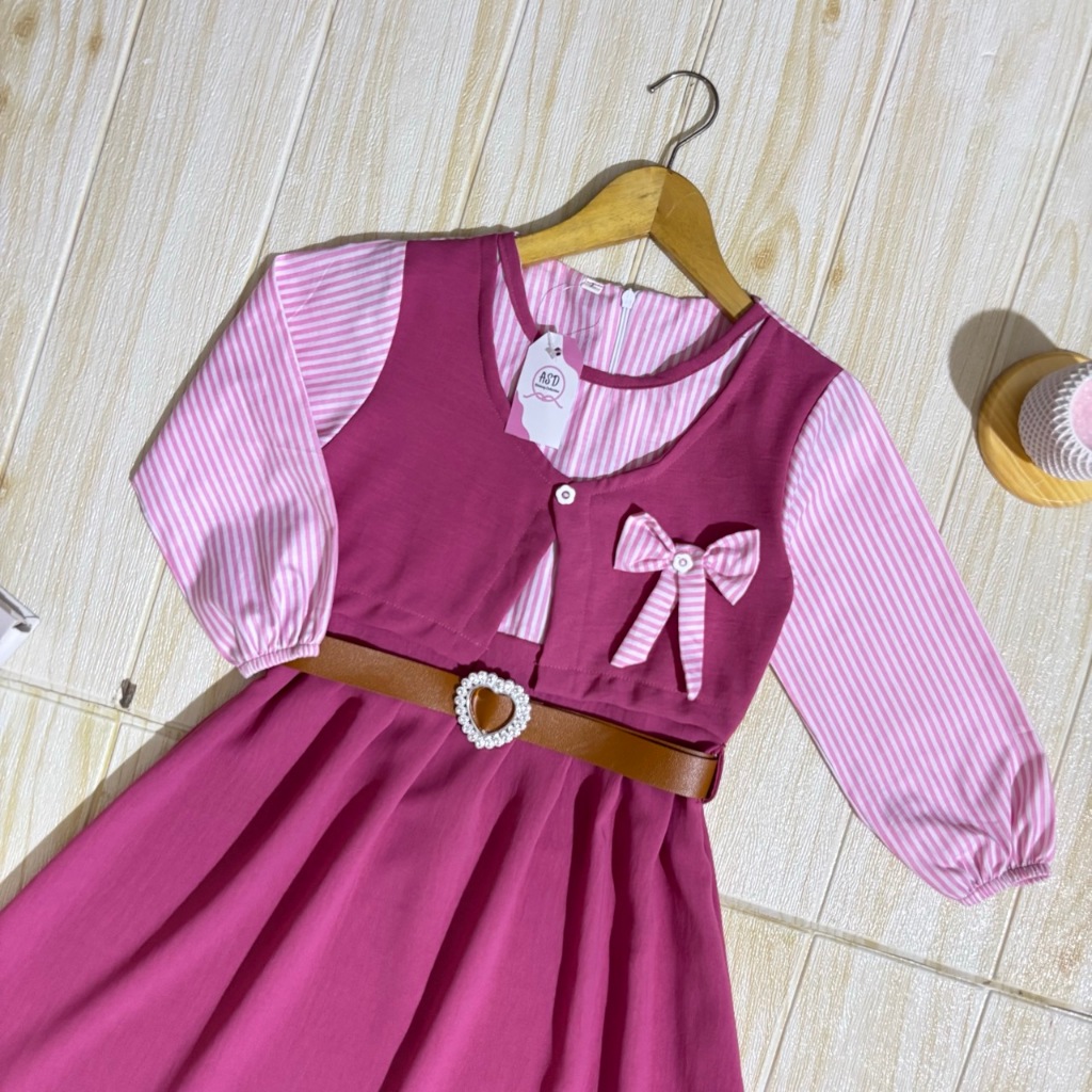 Gamis Anak Perempuan Umur 3-14 Terbaru 2026 Games Rompi Anak Umur 7-13 Set Hijab Games Tanggung Usia