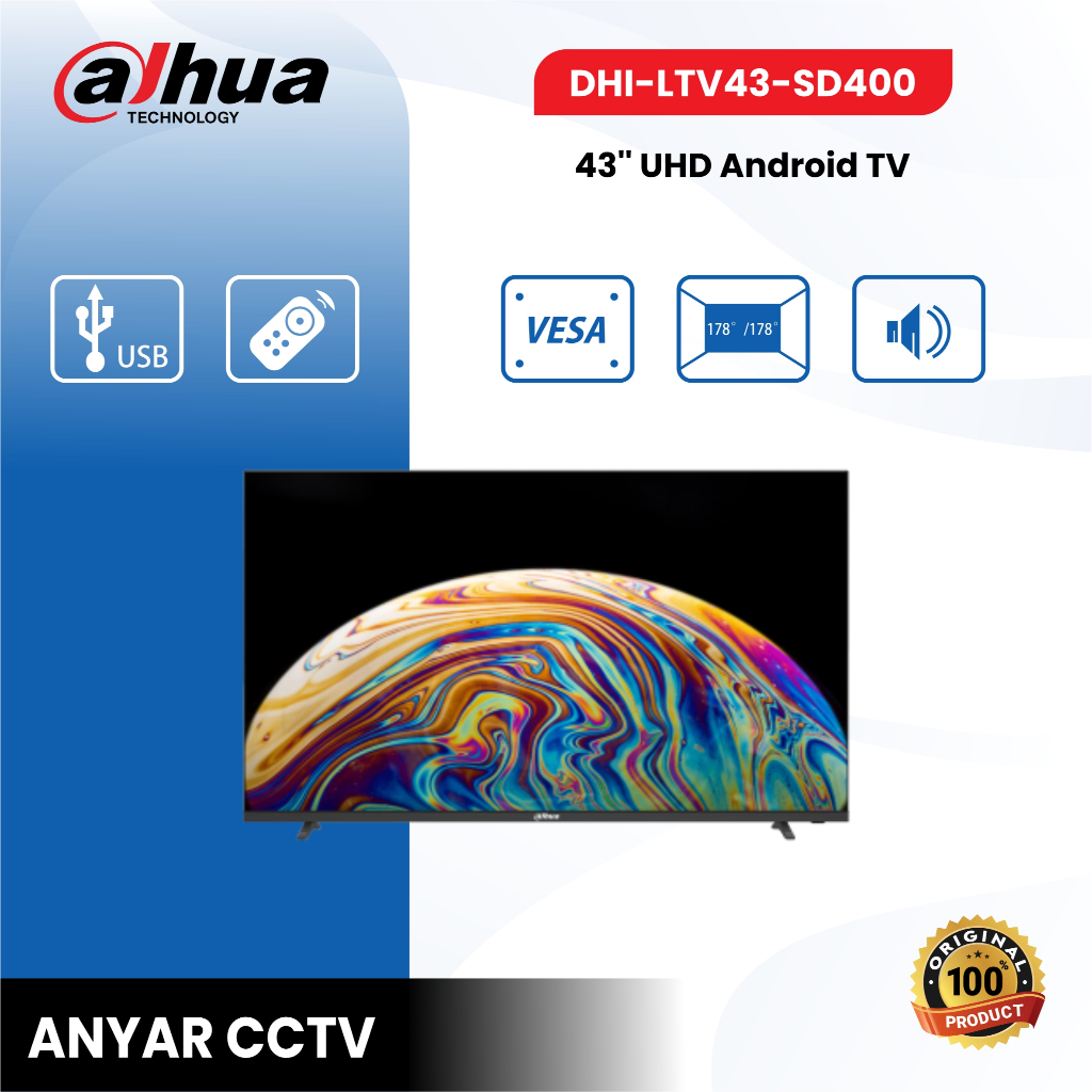 Dahua DHI-LTV43-SD400 43" 4K UHD Android TV