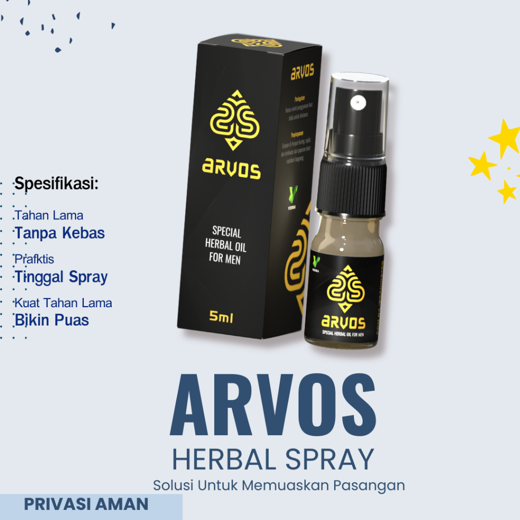 ARVOS Herbal Minyak spray Obat Kuat Semprot Pria Tahan Lama