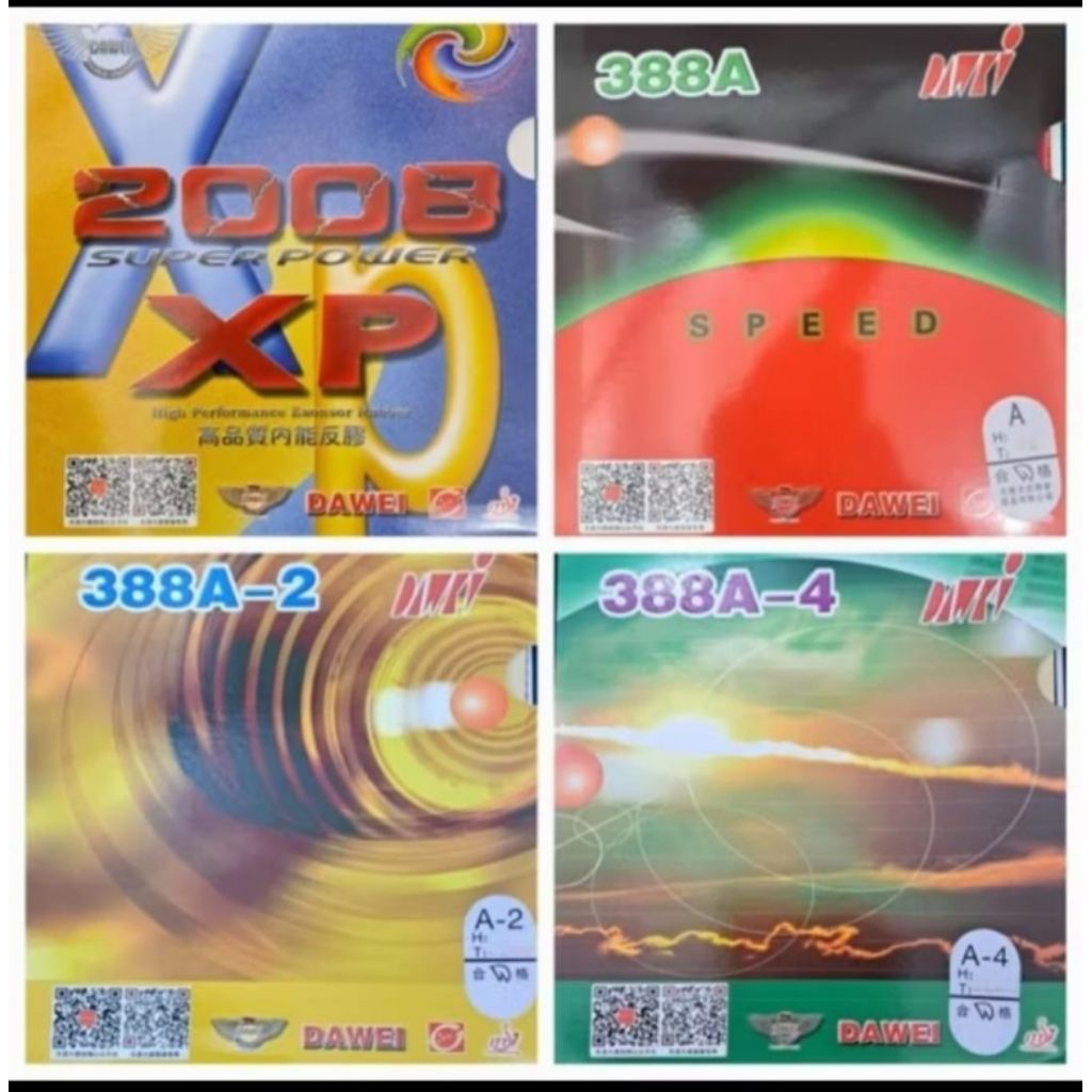 Dawei 388A Speed - Karet Rubber Bet Pingpong Tenis Meja