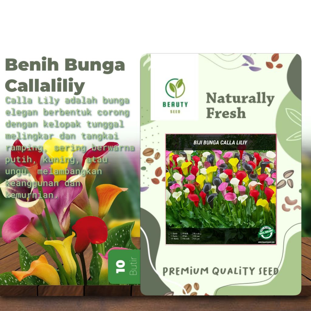 10 Benih Biji Calla Liliy - Zantedeschia Arum Mix Color Murah / calla lily - benih bunga cala lili