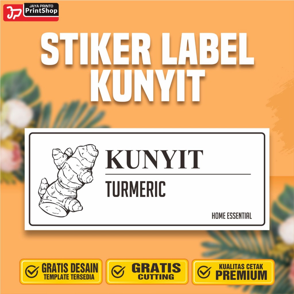 Stiker Label Bumbu Dapur Kunyit Ready Tahan Air_STICKER