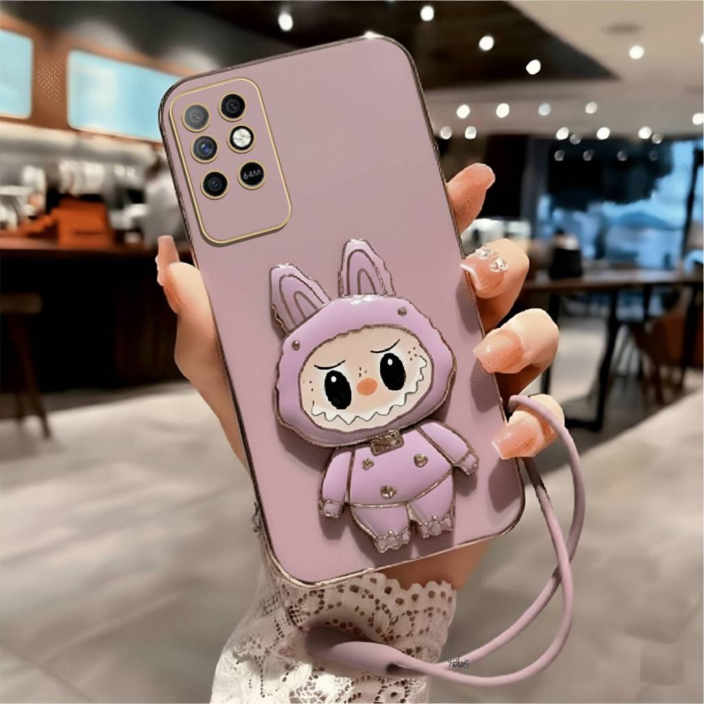 Soft Case For Infinix Note 8 Note 12 G96 Note 12 VIP Casing Luxury Elektro Plating Labubu kaca Miror