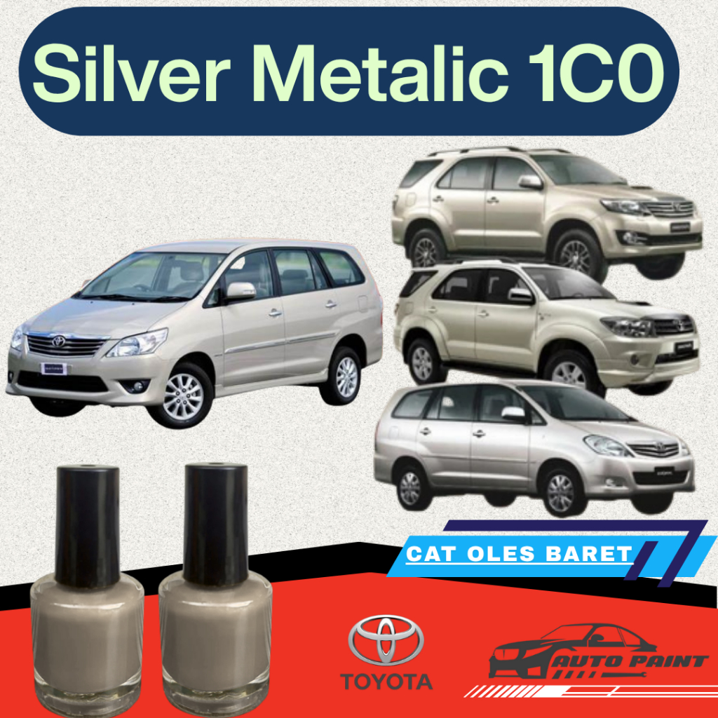 Cat Oles Silver Metalic 1C0 Toyota Innova Fortuner Old Version Silver Metalik