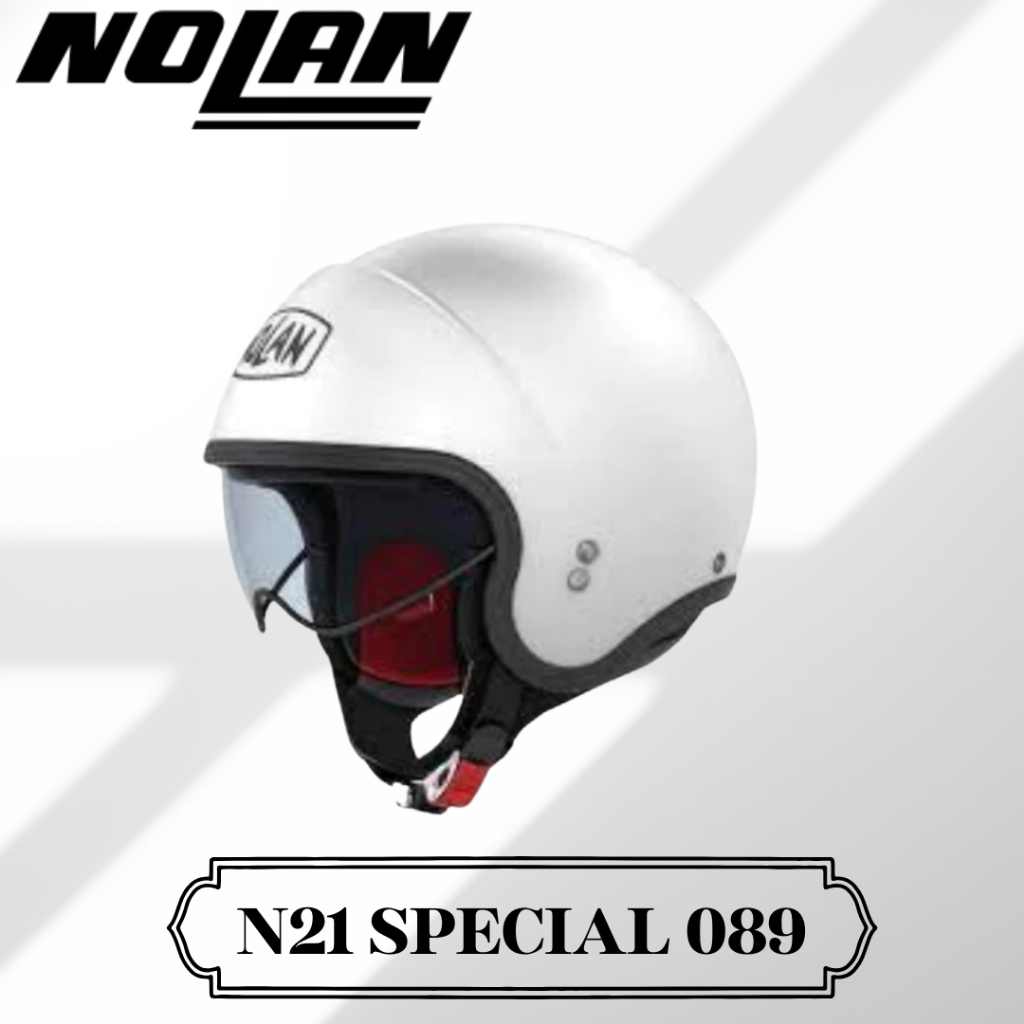 Helm Nolan N21 Special 089 Pure White Helm Half Face SNI