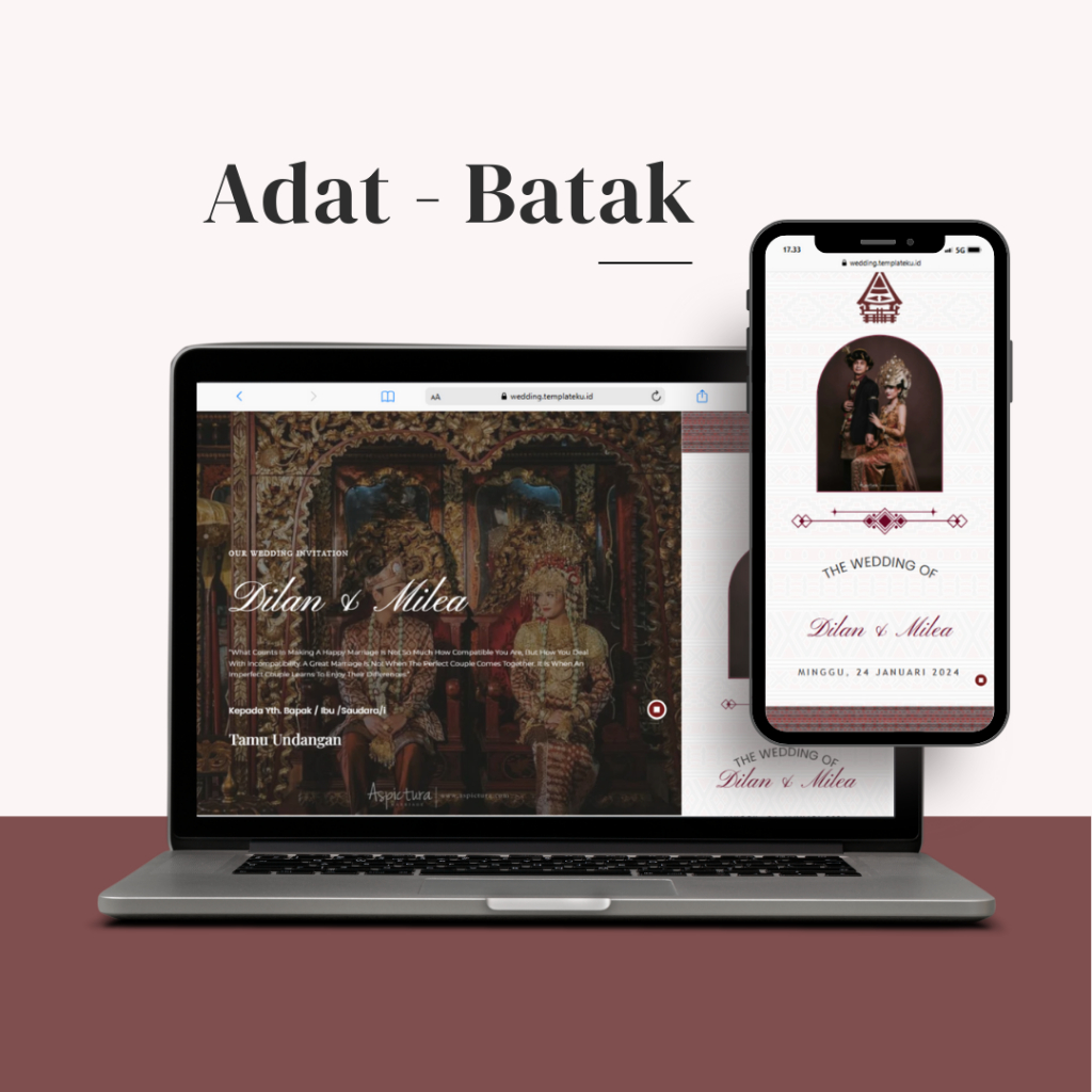 Undangan Digital Adat Elegan Custom Murah - Adat Batak