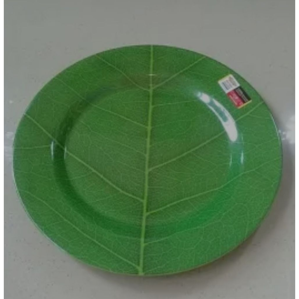 piring makan ceper 9 inch daun piring snack piring daun piring nasi goreng piring hijau piring motif