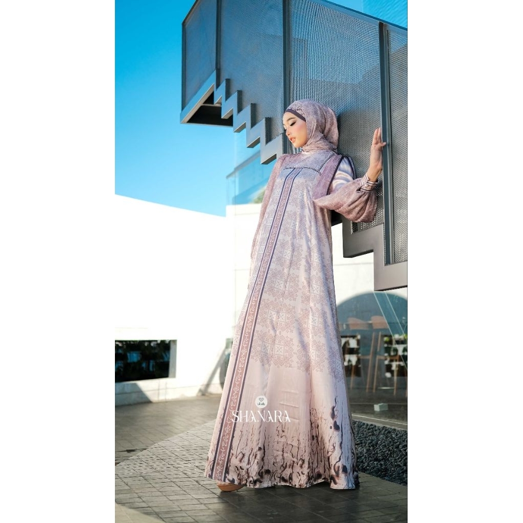 SHKATA/Shanara dress set scarft by Shkata/Dress premium/Dress terbaru/Dress elegant
