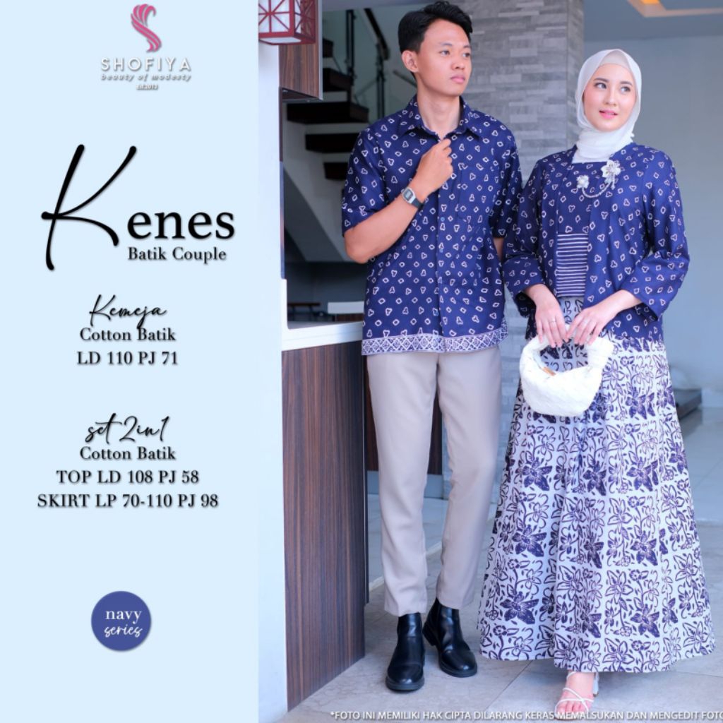 [ NEW ] SETELAN  PRIA & WANITA KENES COUPLE BY SHOFIYA // FASHION MUSLIM // HAURI SET BY VINSTORE