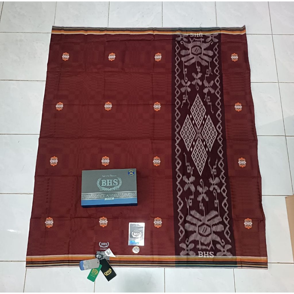 SARUNG BHS HITAM CLASSIC Tumpal Kembang SARUNG BERKWALITAS Terbaru Bukan Afkir
