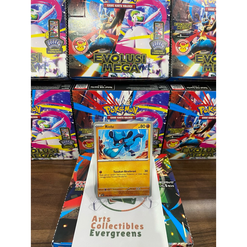 Riolu C 076/126 MA1 Evolusi Mega (ID) Indonesia Kartu TCG Pokemon