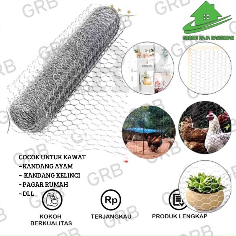 Kawat Ayam 7 meter Kawat Hexagonal kandang ayam / Kawat Galvanis / peroll KAWAT ayam WIRE MESH