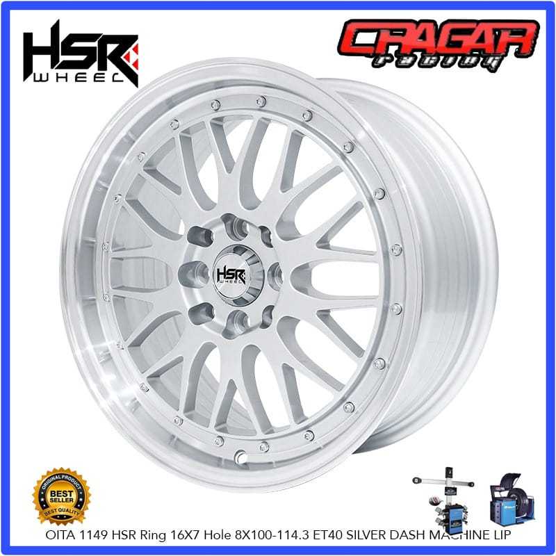 Velg Mobil Bbs Lm/ Hsr Oita R16 Lubang 4 Untuk Wuling Binguo Alvez Confero Formo Dll