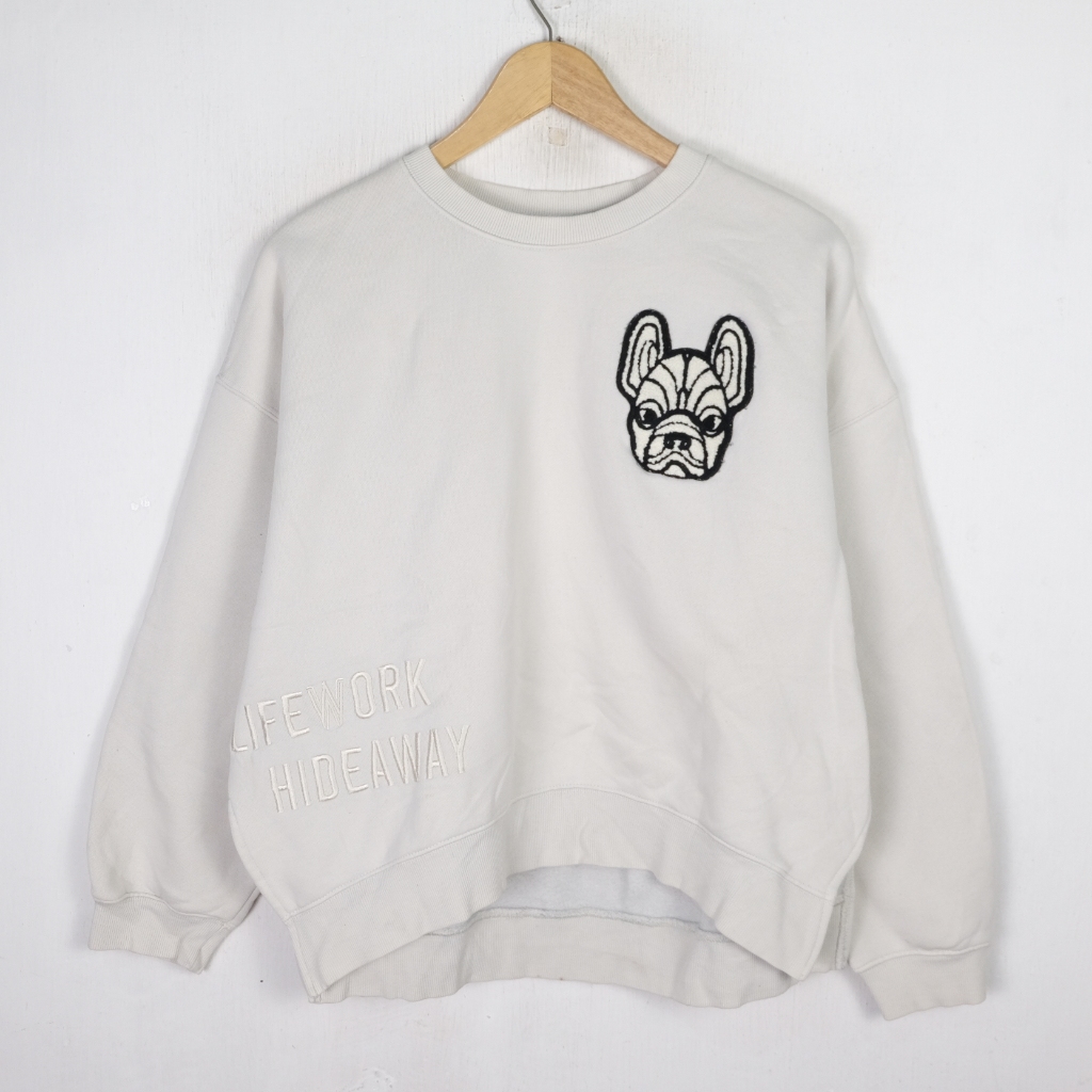 CREWNECK LIFEWORK CN61 BRAND BUNGA SIZE M ORIGINAL PRELOVED