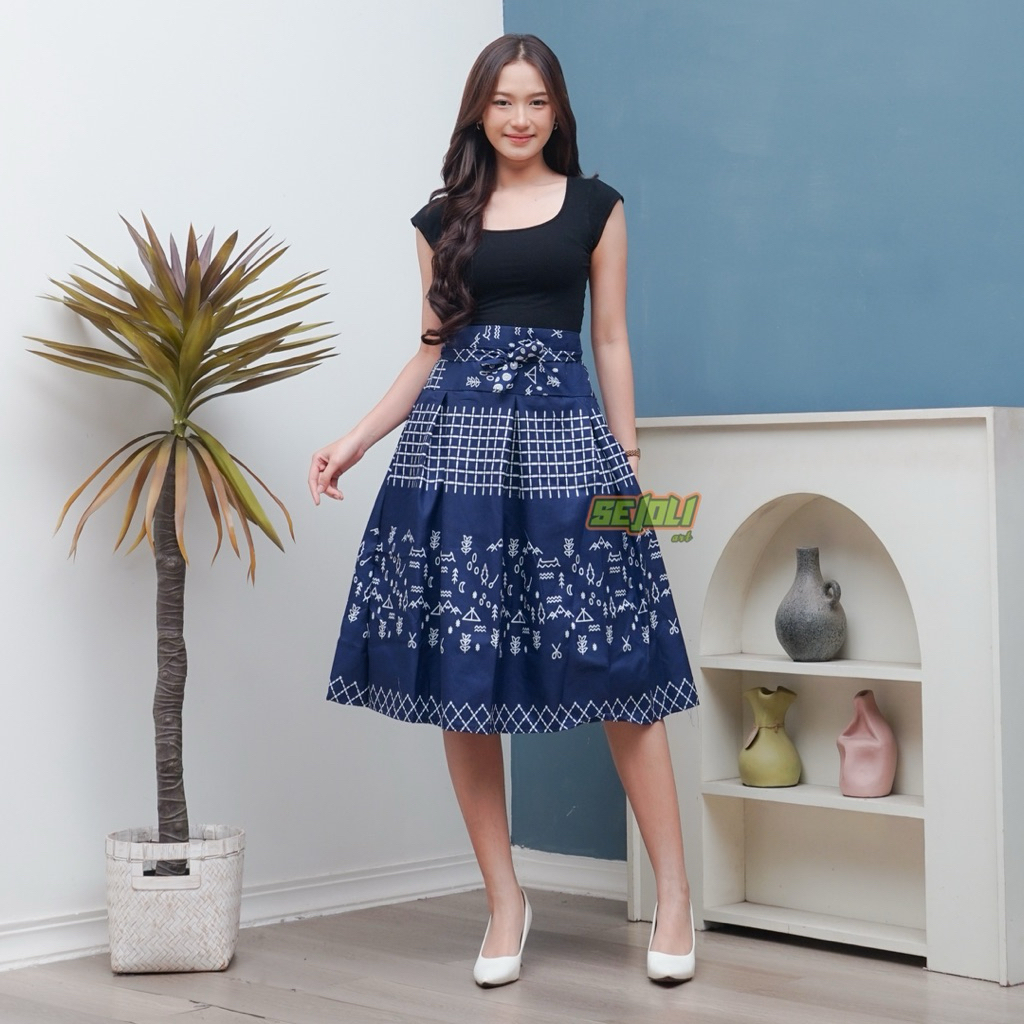 ROK BATIK MODERN 7/8 ROK PENDEK MIDI PREMIUM