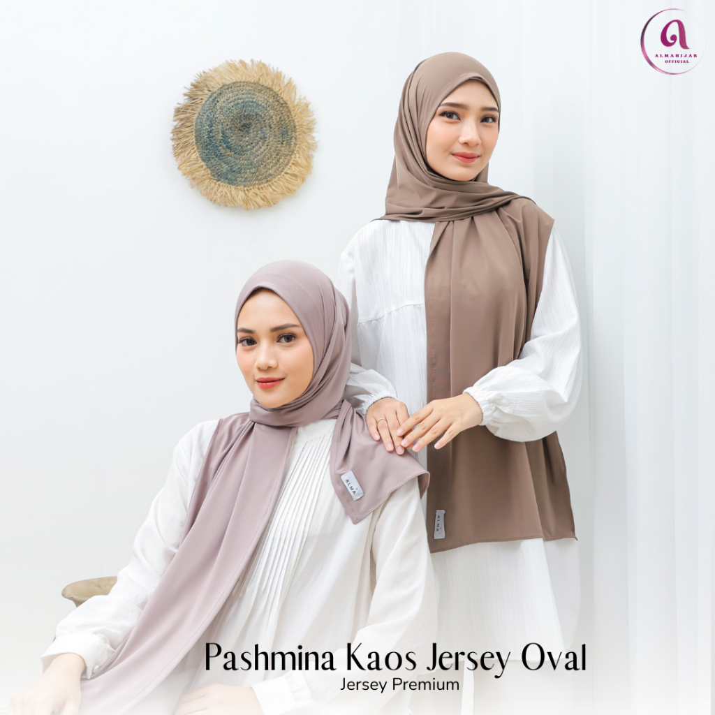 ALMA - Hijab Pashmina Instan Oval Jersey Premium // Kerudung Pashmina Instan Trend