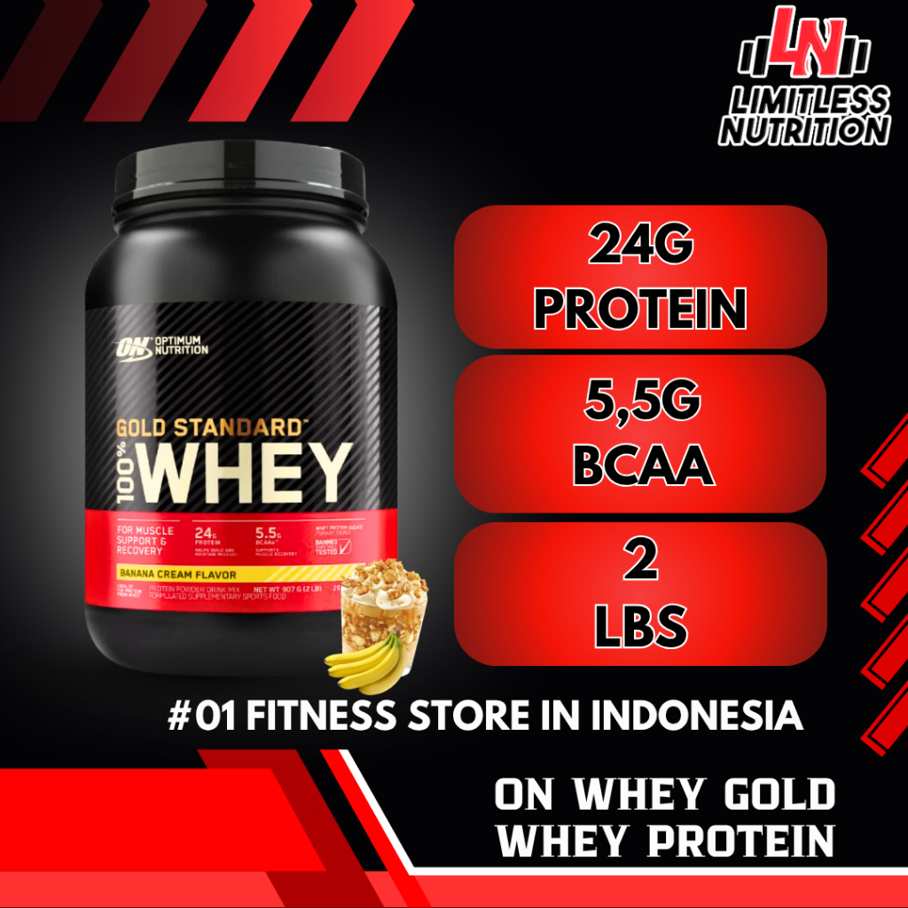 ON Optimum Nutrition Whey Gold Standard 2 lbs - 100% Whey Protein 2lbs Susu Protein Import