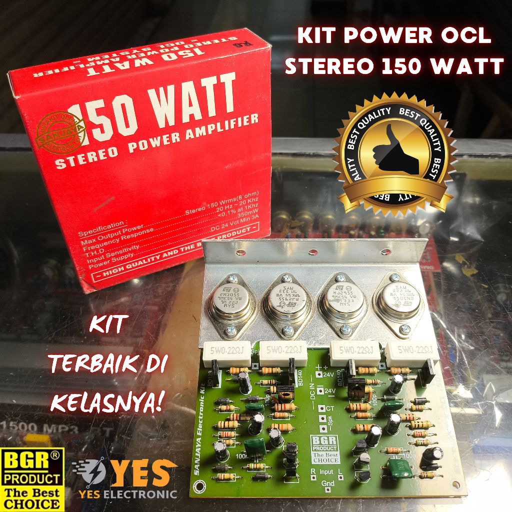 KIT DRIVER OCL 150 WATT STEREO POWER AMPLIFIER BELL BGR ORIGINAL KIT POWER AMPLIFIER JENGKOL 150 WAT