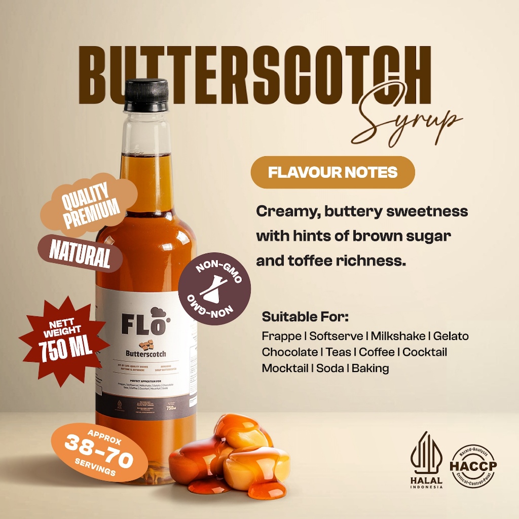 Butterscotch Syrup 750ml Sirup Butterscotch