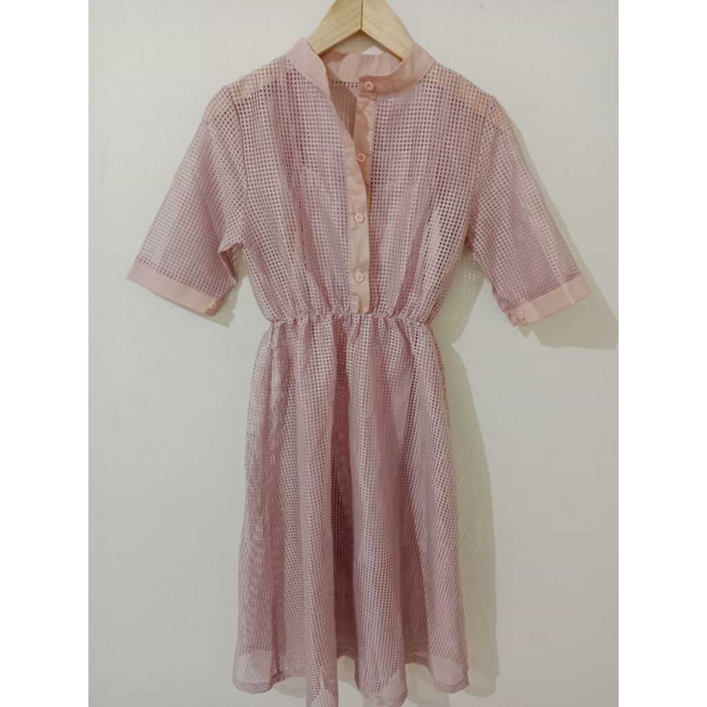 PRELOVED DRESS KOTAK PINK