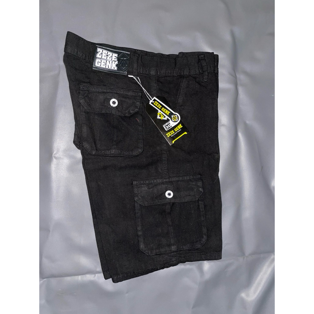 Celana Jeans Pendek Cargo Pdl Boardshort Premium Washing Snow Basic Denim