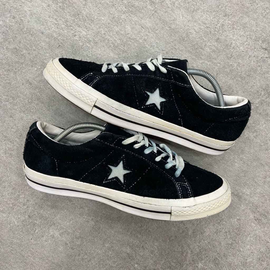 Converse One Star OX Suede Black White