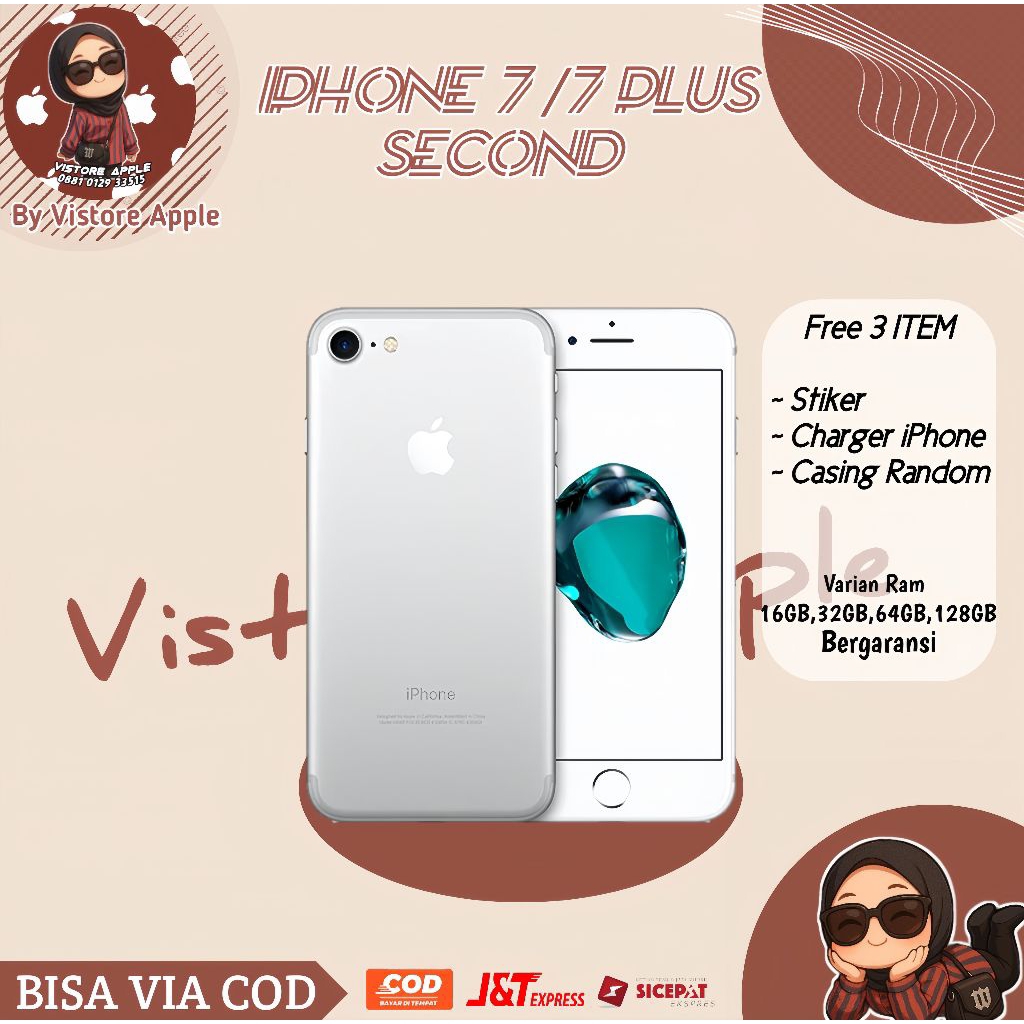 iPhone 7 Plus Ram 128GB Second Original
