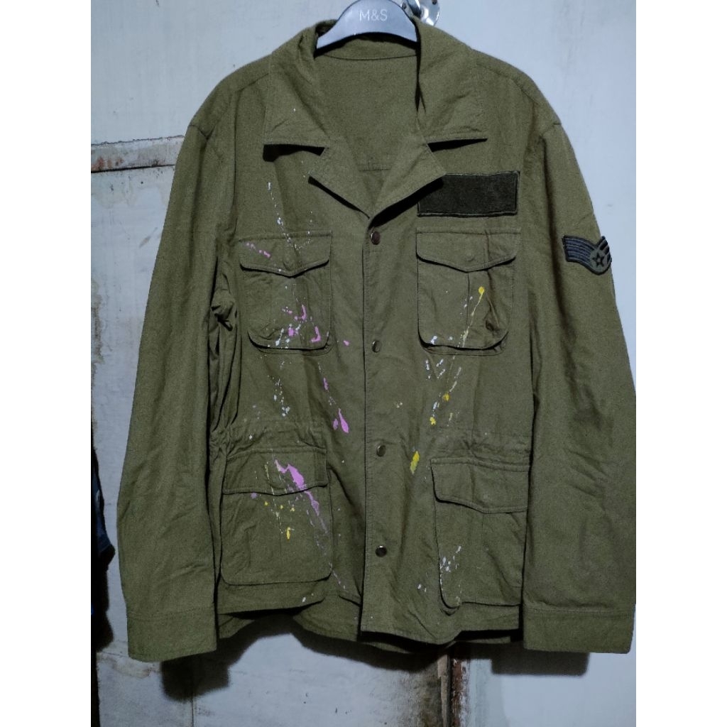 jaket biasa army M65 tie diye