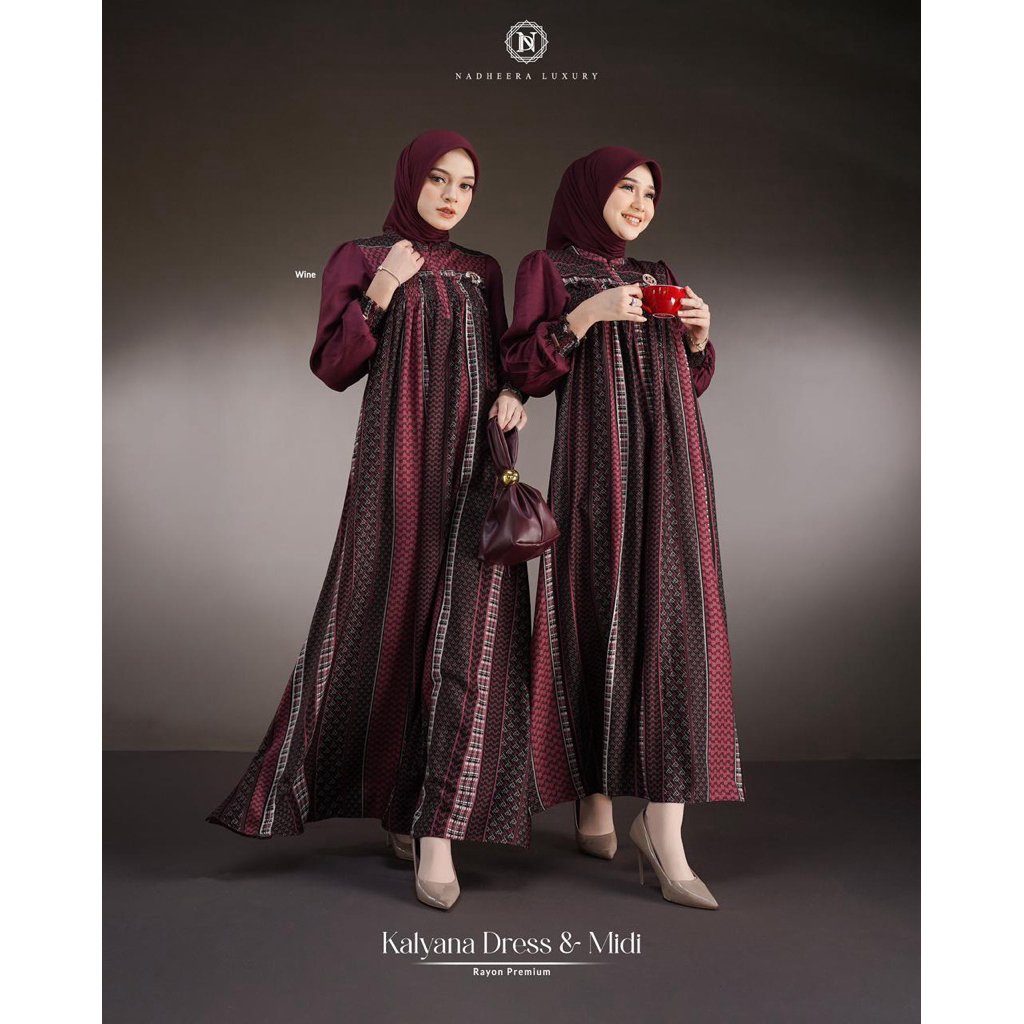 [ BISA COD NADHEERA LUXURY ] KALYANA DRESS NADHEERA LUXURY  MIDI NADHEERA GAMIS NADHEERA LUXURY TERB