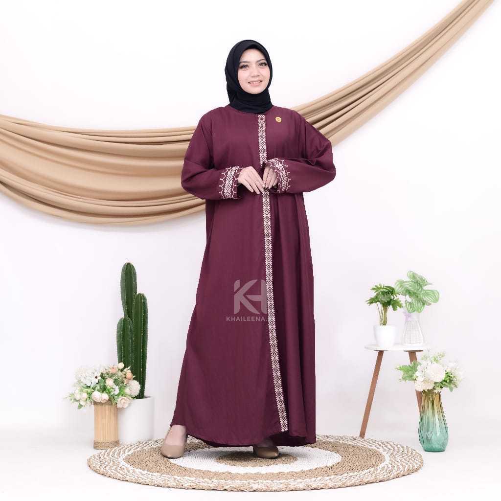 Abaya Santri Anak / ibu Madina Bordir Gamis Arab Hitam Abaya Hitam Turkey Bordir 2025 / 2026