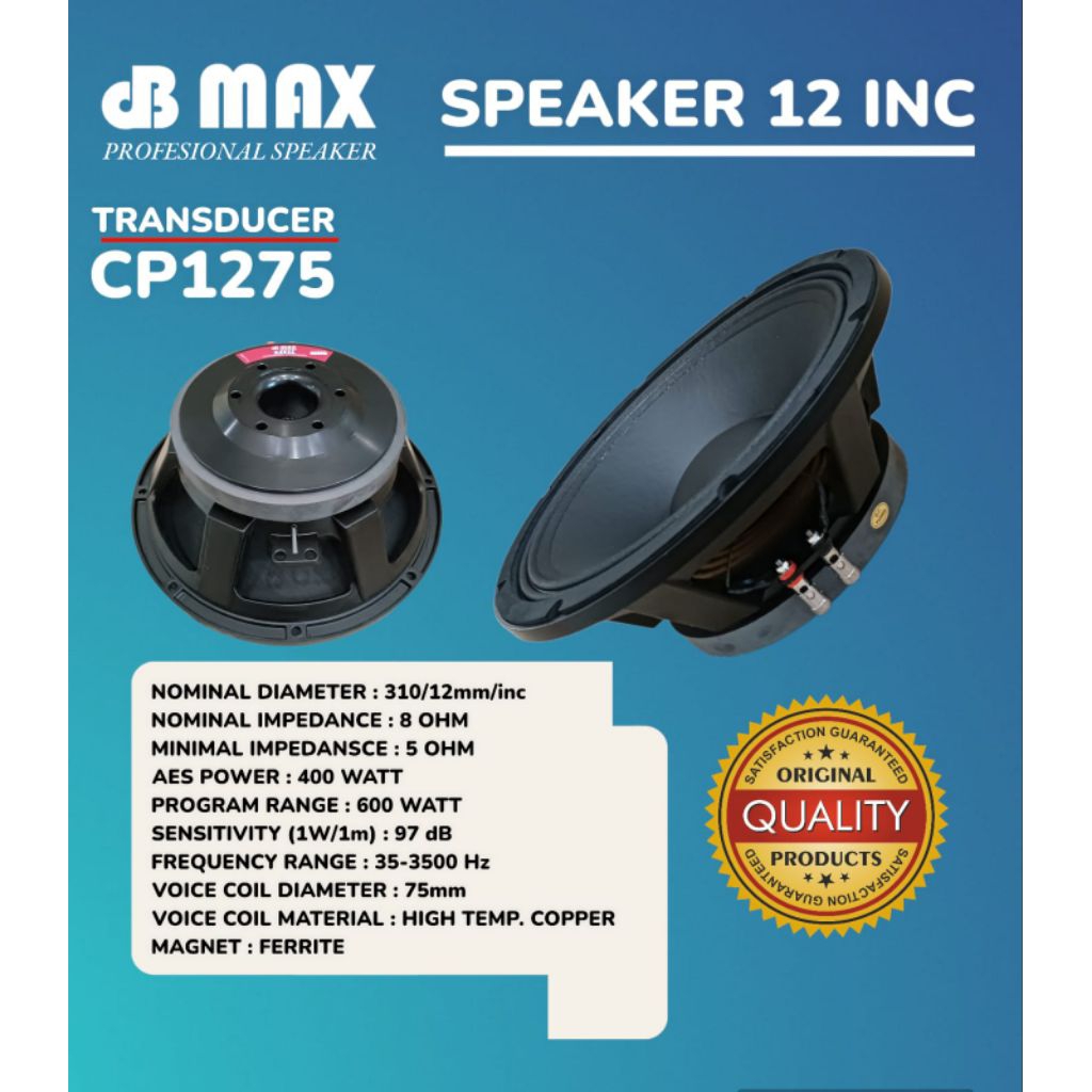 SPEAKER DBMAX 12IN / SPEAKER 12INC / SPEAKER DBMAX