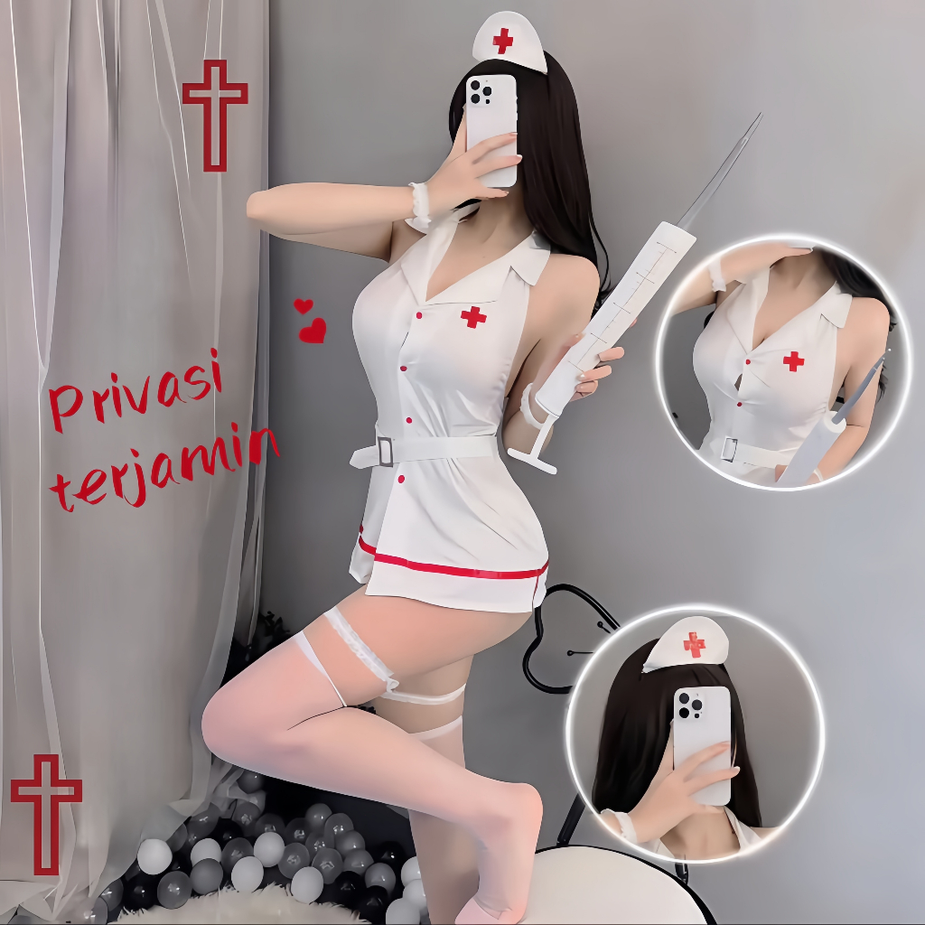 Elegant & Mysterious NEW Lingerie Dress  Seragam perawat cosplay  Sexy Lingerie Dress    Sexy Linger
