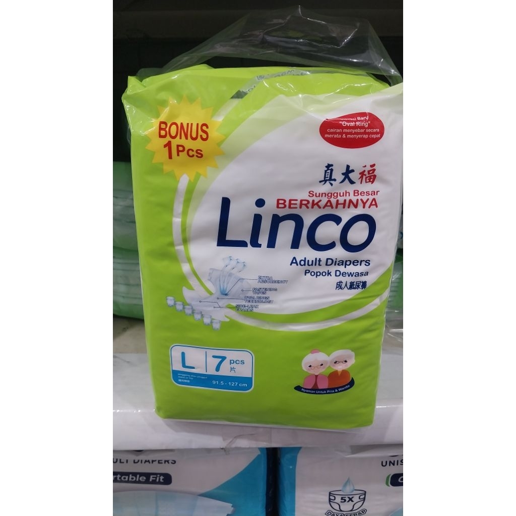 Linco Adult Diaper / Popok Dewasa L7+1