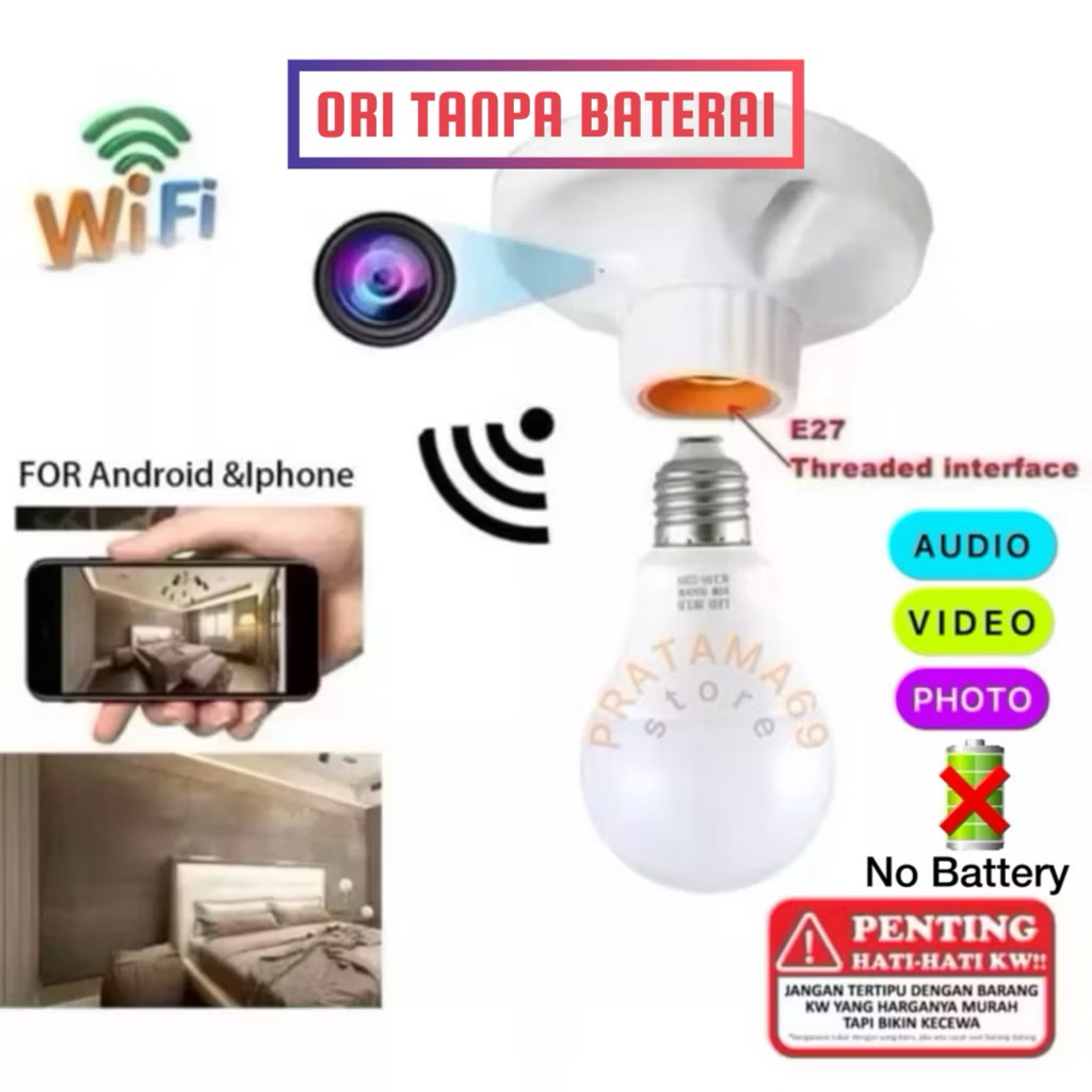 Spy Camera Wifi CCTV Tersembunyi 4K - Kamera Pengintai