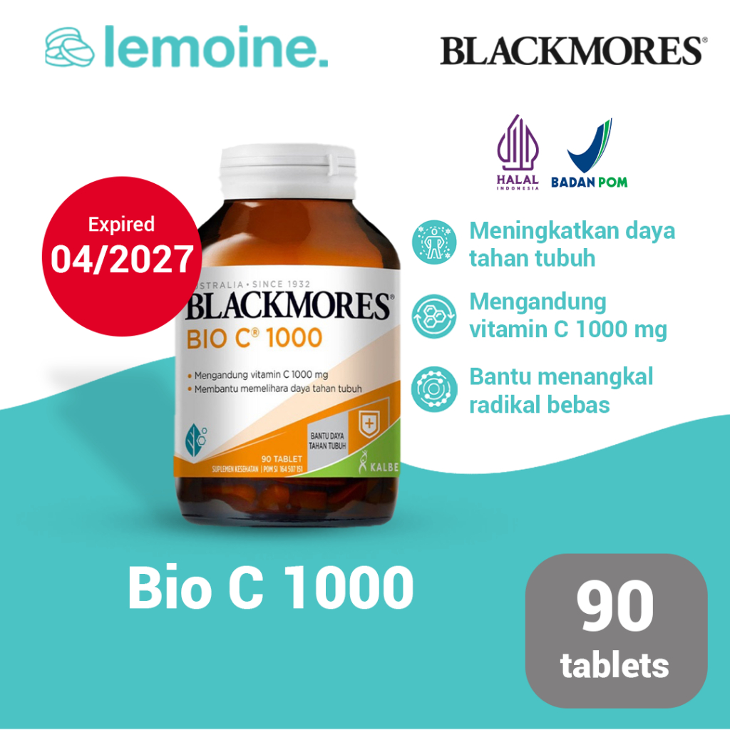 Blackmores Bio C 1000mg Vitamin C 1000mg Suplemen Vitamin Meningkatkan Daya Tahan Tubuh 90 tablets
