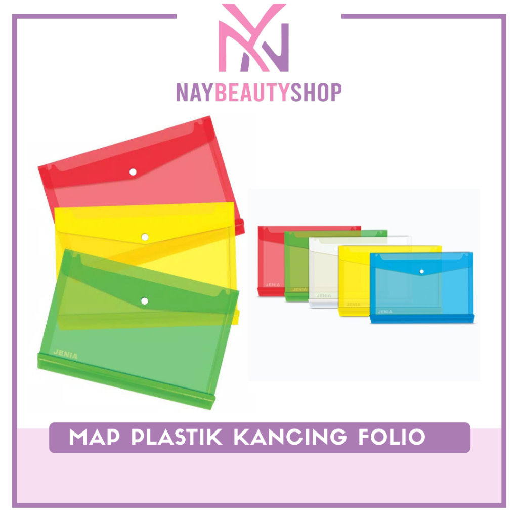 Map Plastik Kancing Folio / Map Dokumen / Map Plastik Folio